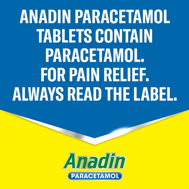 Anadin Paracetamol Pain Relief for Headaches Cold & Flu Tablets 16 thumbnail 4
