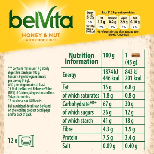Belvita Honey & Nuts Choc Chips Breakfast Biscuits thumbnail 8