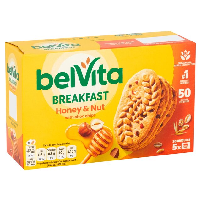 Belvita Honey & Nuts Choc Chips Breakfast Biscuits thumbnail 2