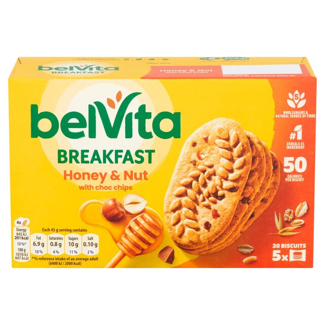Belvita Honey & Nuts Choc Chips Breakfast Biscuits thumbnail 3