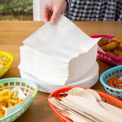 Table Kind Eco Bulk Pack 100 White Paper Napkins 33cm thumbnail 2