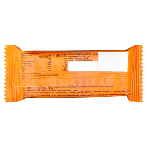 H&B Precision Engineered Protein Bar Milk Chocolate Orange thumbnail 2