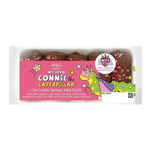 M&S My Hero Connie The Caterpillar Chocolate Sponge Mini Rolls thumbnail 2