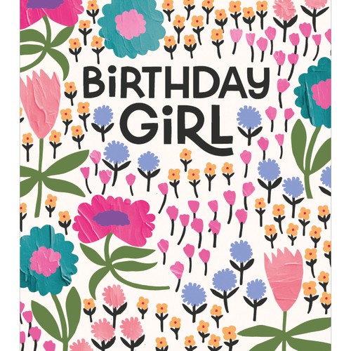 Ditsy Birthday Girl Card