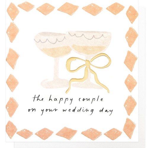 Caroline Gardner The Happy Couple Champagne Flutes Card