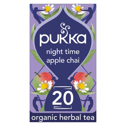 Pukka Herbs Organic Night Time Apple Chai 20 Herbal Tea Bags