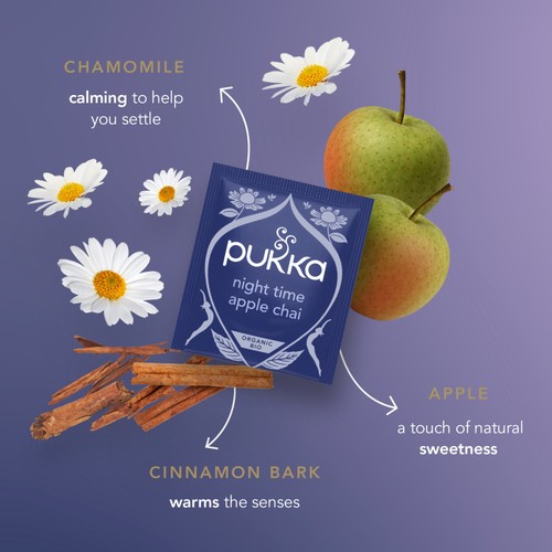 Pukka Herbs Organic Night Time Apple Chai 20 Herbal Tea Bags thumbnail 4