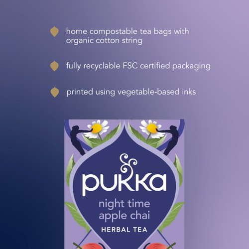 Pukka Herbs Organic Night Time Apple Chai 20 Herbal Tea Bags thumbnail 6