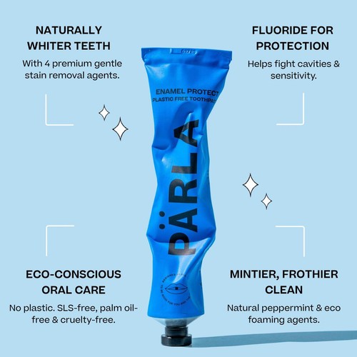 Parla Enamel Protect Plastic Free Toothpaste, 75ml thumbnail 2