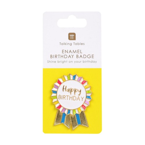 Talking Tables Enamel "Happy Birthday" Badge