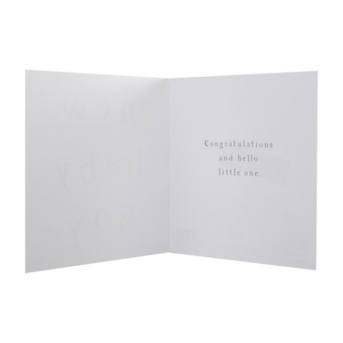M&S Checked New Baby Boy Card thumbnail 2