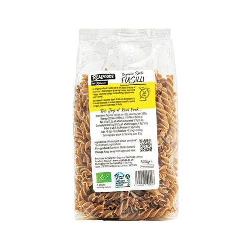 Realfoods by Organico Spelt Fusilli Pasta thumbnail 2