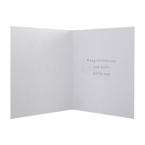 M&S Checked New Baby Girl Card thumbnail 2