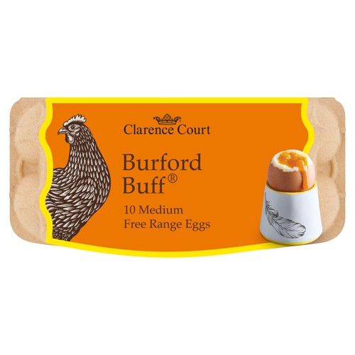 Clarence Court Burford Buff 10 Medium Free Range Eggs