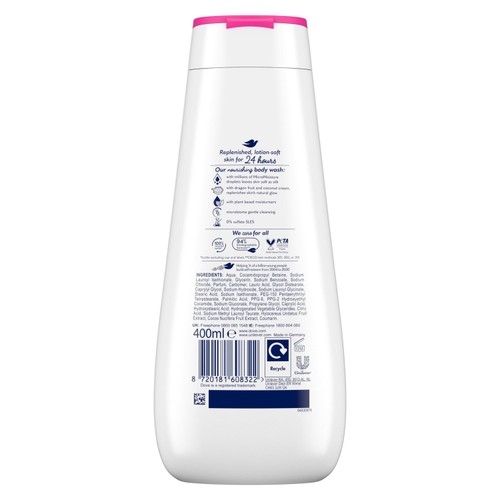 Dove Advanced Replenishing Body Wash with Dragon Fruit & Coconut Cream thumbnail 4