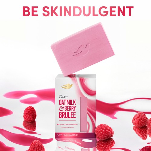 Dove Beauty Oat Milk & Berry Brulee Soap Bar thumbnail 4