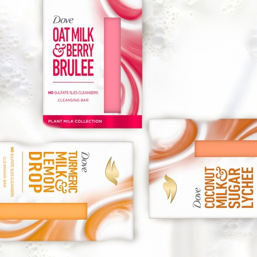 Dove Beauty Oat Milk & Berry Brulee Soap Bar thumbnail 5