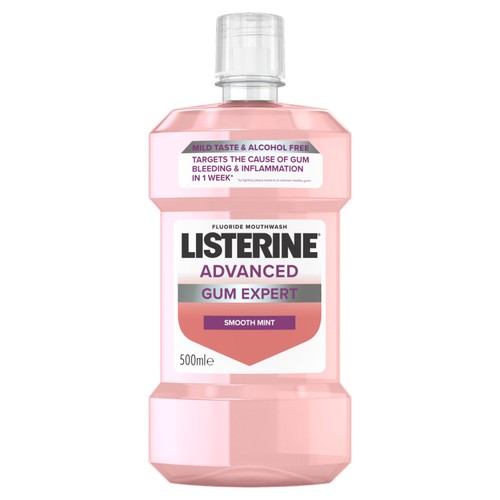 Listerine Advanced Gum Expert Milder Taste Alcohol Free Mouthwash