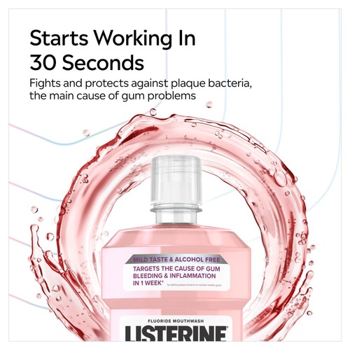 Listerine Advanced Gum Expert Milder Taste Alcohol Free Mouthwash thumbnail 6