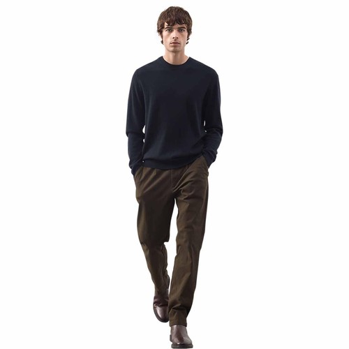 M&S Mens Autograph Pure Cashmere Crew Neck Jumper, XXL, Navy thumbnail 3