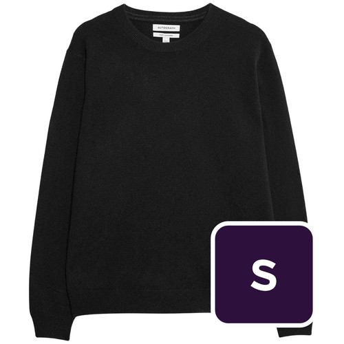 M&S Mens Autograph Pure Cashmere Crew Neck Jumper, S, Black