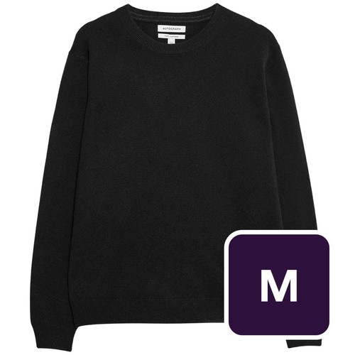 M&S Mens Autograph Pure Cashmere Crew Neck Jumper, M, Black