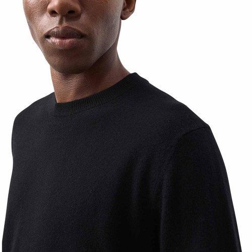 M&S Mens Autograph Pure Cashmere Crew Neck Jumper, M, Black thumbnail 5
