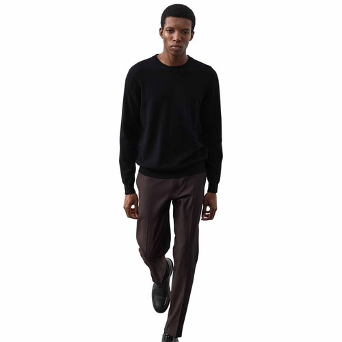 M&S Mens Autograph Pure Cashmere Crew Neck Jumper, L, Black thumbnail 3