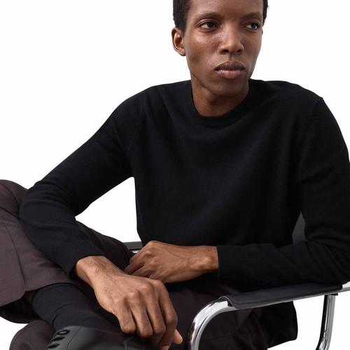 M&S Mens Autograph Pure Cashmere Crew Neck Jumper, L, Black thumbnail 6