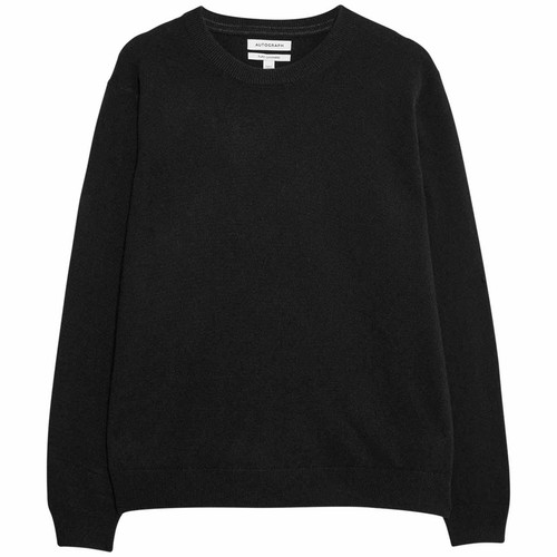 M&S Mens Autograph Pure Cashmere Crew Neck Jumper, XL, Black