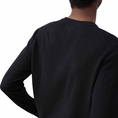 M&S Mens Autograph Pure Cashmere Crew Neck Jumper, XL, Black thumbnail 6
