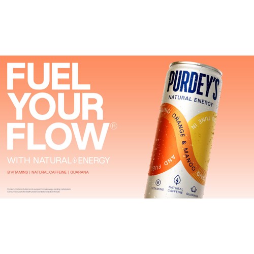 Purdey's Orange & Mango Natural Energy Drink thumbnail 3