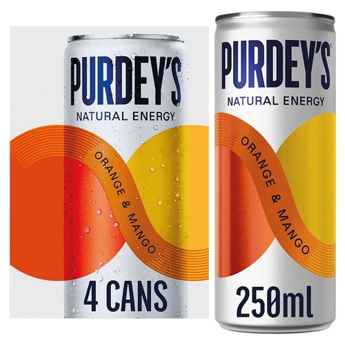 Purdey's Orange & Mango Natural Energy Drink