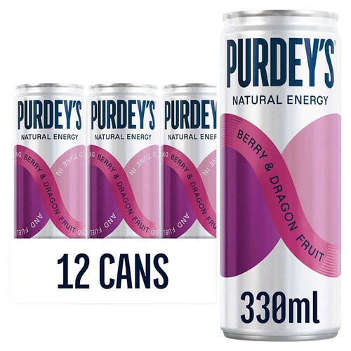 Purdey's Berry & Dragon Fruit Natural Energy Drink