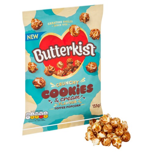 Butterkist Cookies & Cream Flavour Toffee Popcorn thumbnail 2