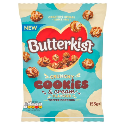 Butterkist Cookies & Cream Flavour Toffee Popcorn thumbnail 3