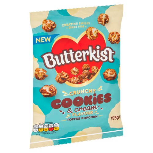 Butterkist Cookies & Cream Flavour Toffee Popcorn thumbnail 5