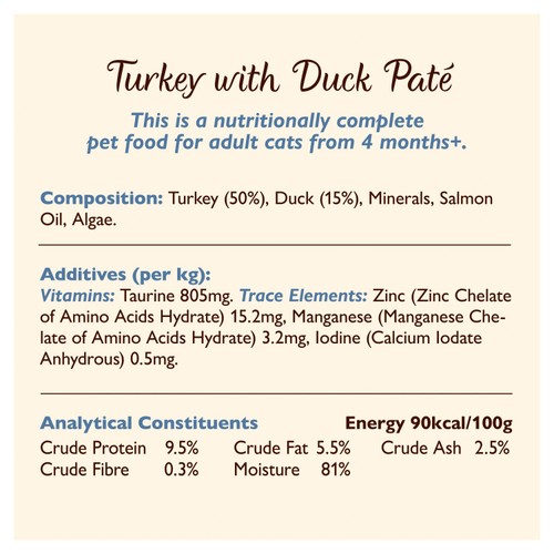 Lily's Kitchen Cat Smooth Turkey & Duck Pate thumbnail 2