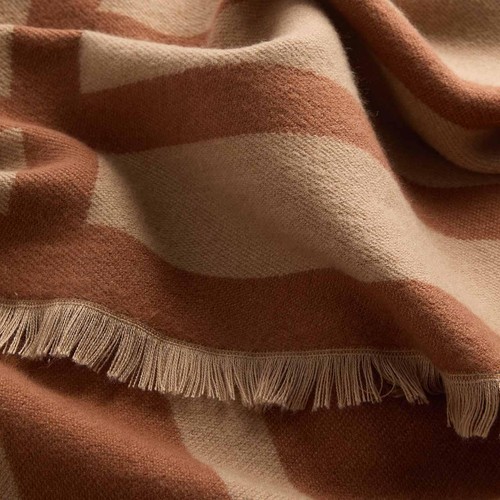 M&S Womens Woven Geometric Scarf, Natural thumbnail 2