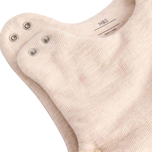 M&S Unisex Pure Cotton Ribbed Sleeping Bag, 0-6 M, Oatmeal thumbnail 3
