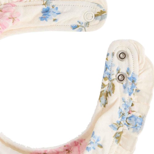 M&S Girls Cotton Rich Floral Bibs, One Size, Blush thumbnail 2
