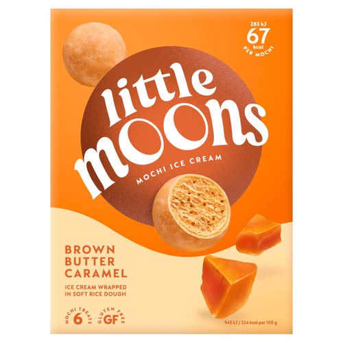 Little Moons Brown Butter Caramel Mochi Ice Cream Snack 6 x 30g