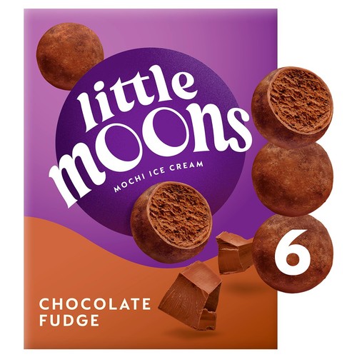 Little Moons Chocolate Fudge Mochi Ice Cream Snack 6 x 30g