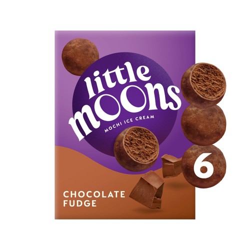 Little Moons Chocolate Fudge Mochi Ice Cream Snack 6 x 30g thumbnail 2