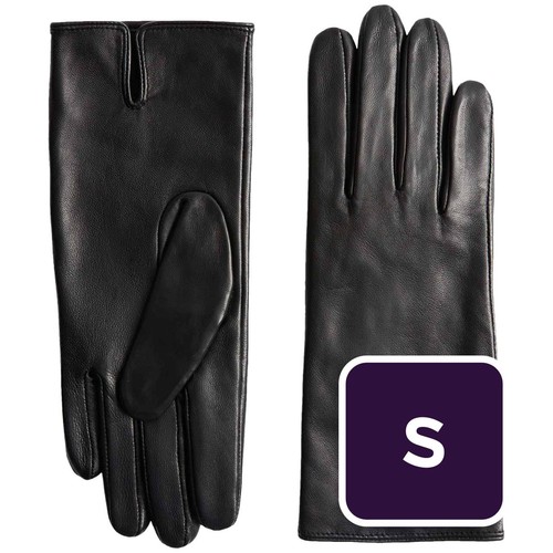 M&S Womens Leather Gloves, S, Black