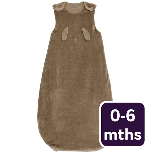 M&S Cotton Rich Animal Face Sleeping Bag, 0-6 M, Brown