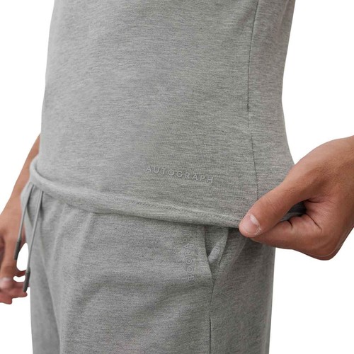 M&S Mens Autograph Supima Cotton Blend T-Shirt Vest, M, Grey Marl thumbnail 7