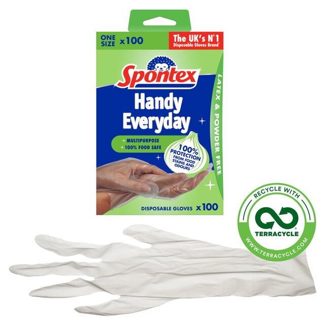 Spontex Handy Multi-Purpose Disposable Gloves Latex Free & Powder Free thumbnail 2