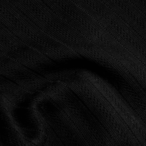 M&S Womens Pointelle Thermal Long Sleeve Tops, 12, Black thumbnail 2