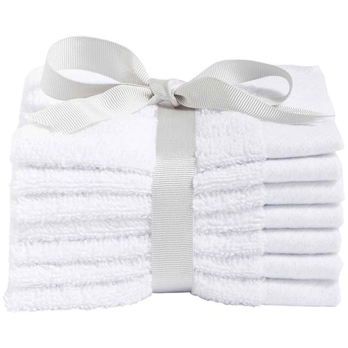 M&S Collection Set of 7 Pure Cotton Face Cloths, White